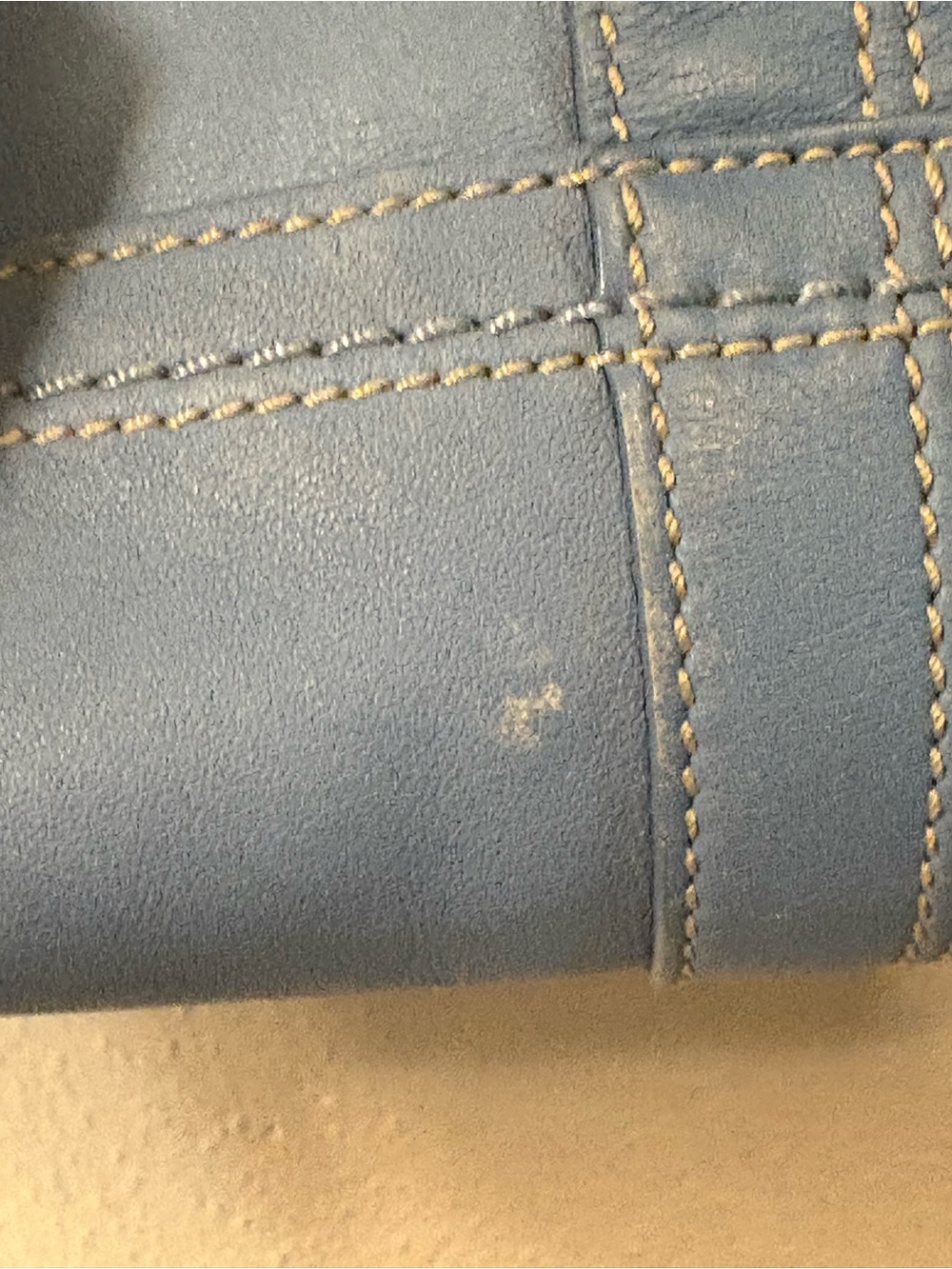 COACH Y2K SOHO LARGE BLUE LEATHER SATCHEL w LEATHER ERGO STRIPED WRISTLET - Picture 6 of 13